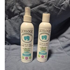 LiceLogic Clear & Free Peppermint Shampoo and Hair Nit Spray 8oz 2 Piece Bundle
